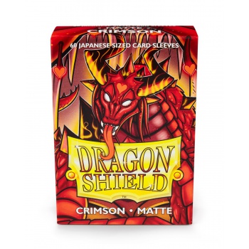 Fundas Dragon Shield Pequeñas – Matte Crimson (60 fundas)