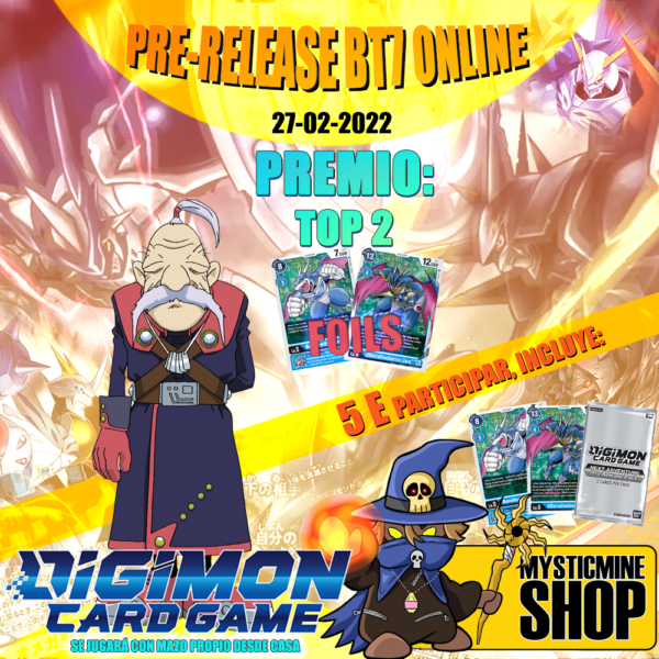 Torneo Digimon PRE- RELEASE BT7 ONLINE DOMINGO 27 de FEBRERO