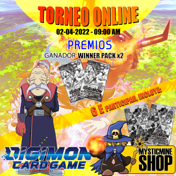 Torneo Online Digimon sábado 02-04-2022 9:00 AM
